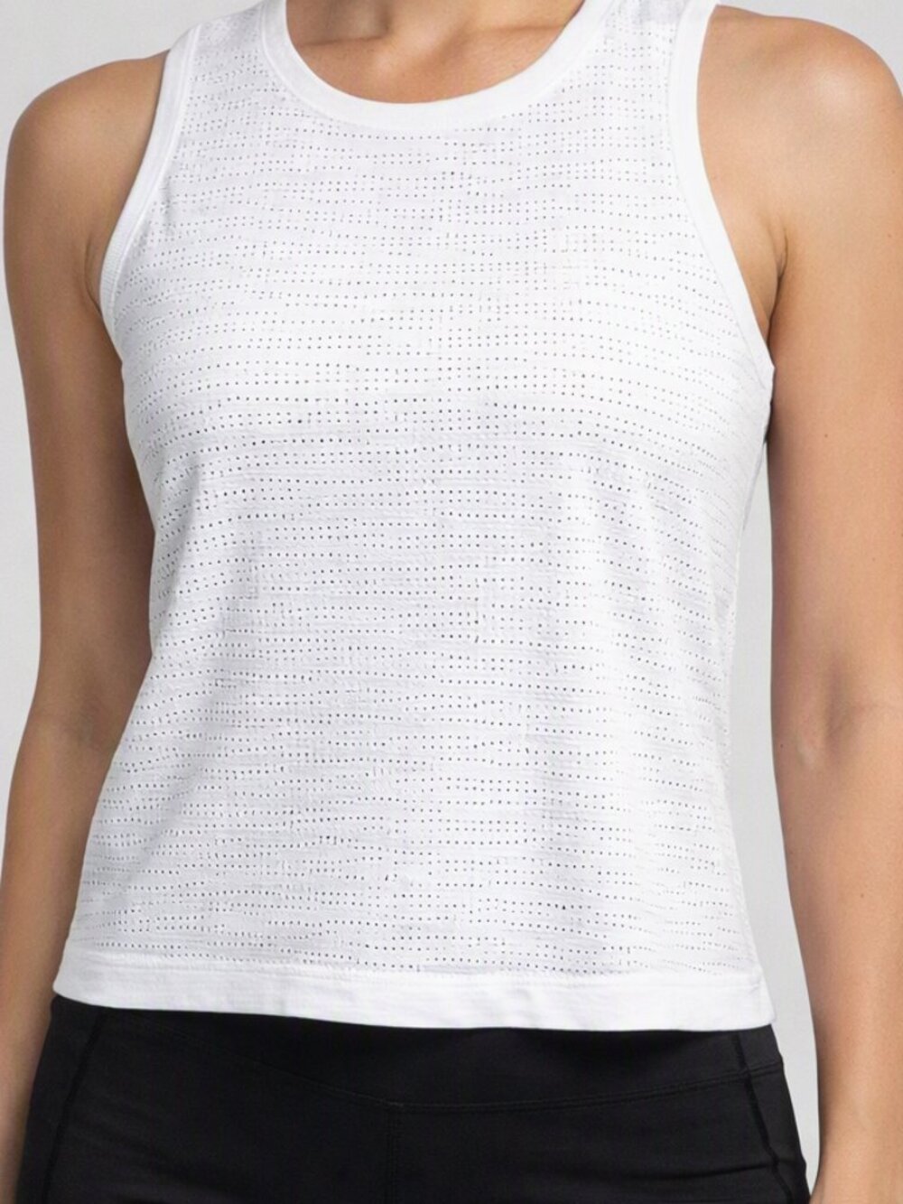 White Lululemon Perforated Tank – Lightweight